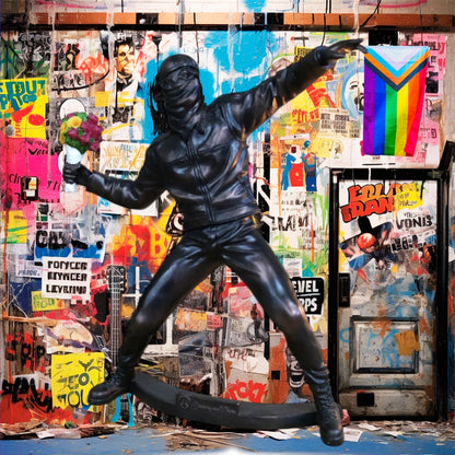 Banksy Inspired Mini Sculpture – Artistic Statement Piece