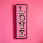 Neon Pink "LOVE" Sign - MDF Wall Art