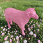 Medium Bright Pink Sheep Figure – Colourful Decorative Animal Ornament