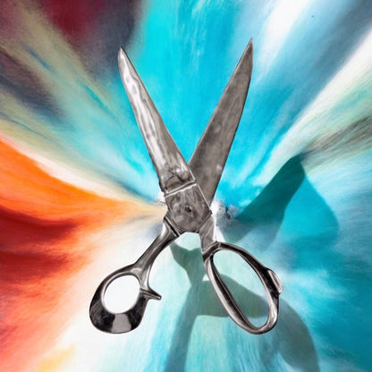 Large Polished Aluminium Scissors Wall Decor - Perfect for Barbers and Hair Salons
