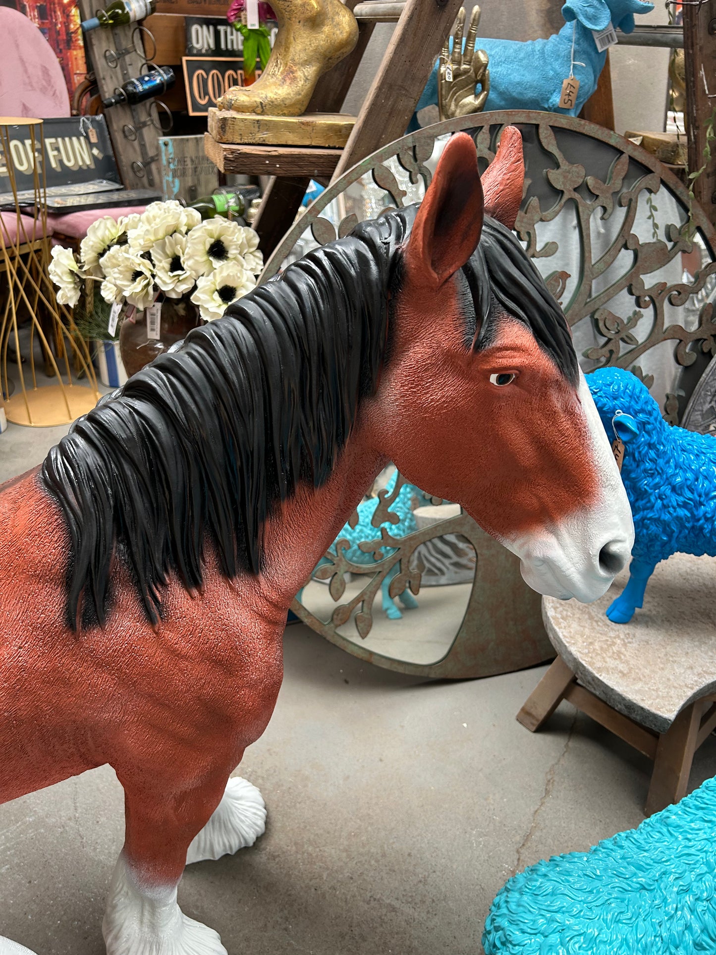 Large Standing Horse – 105cm Long Decorative Horse Figure