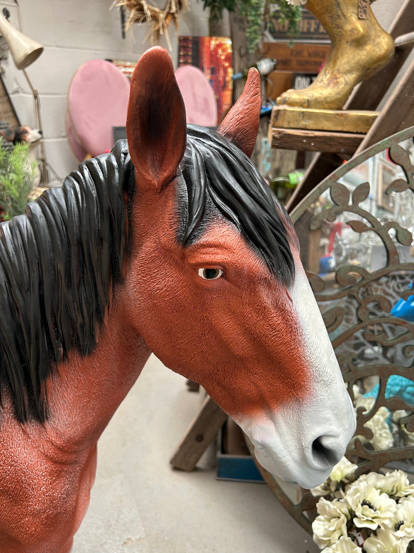 Large Standing Horse – 105cm Long Decorative Horse Figure