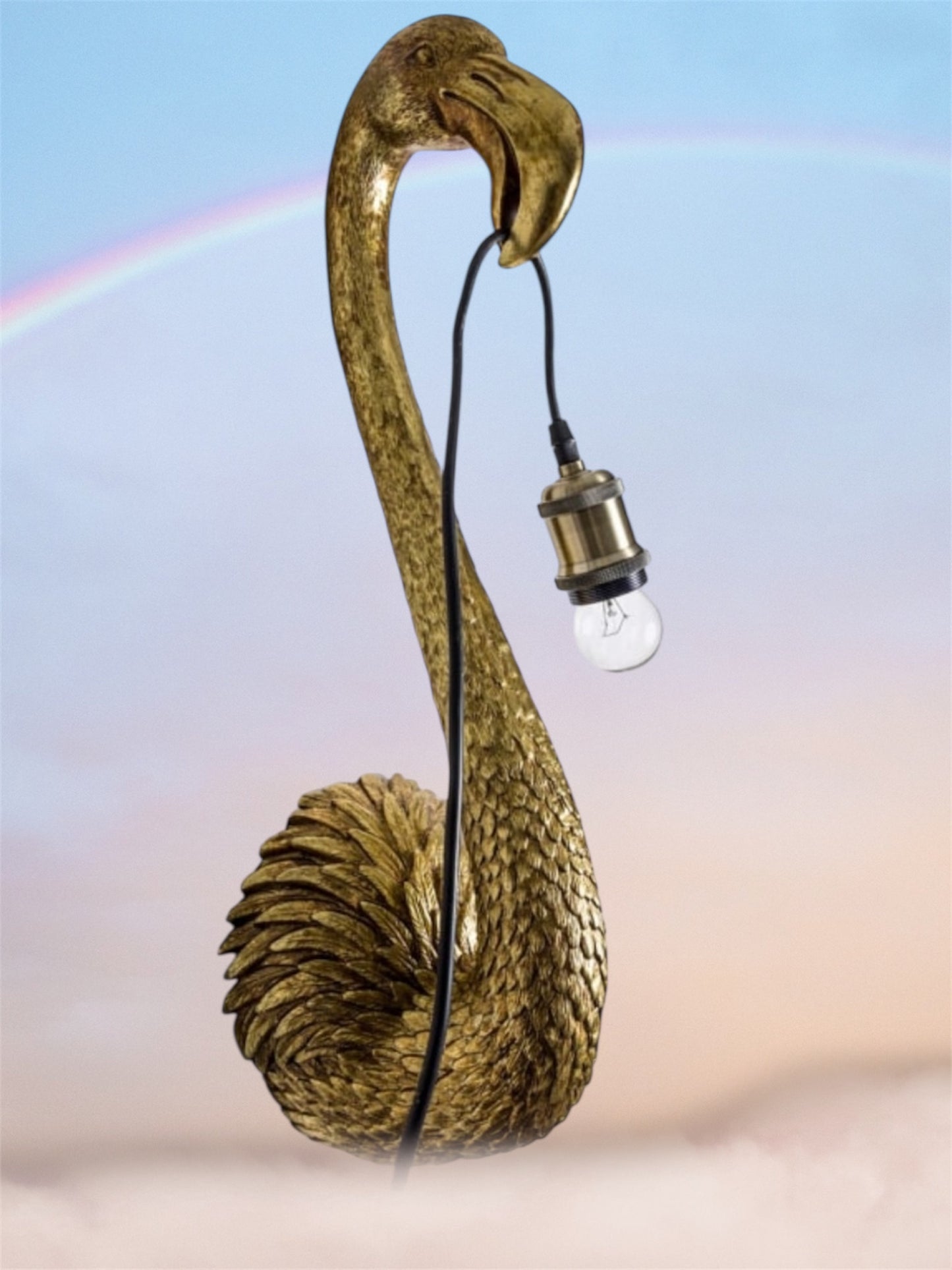 Gold Flamingo Head Wall Light – Elegant and Unique Lighting Fixture