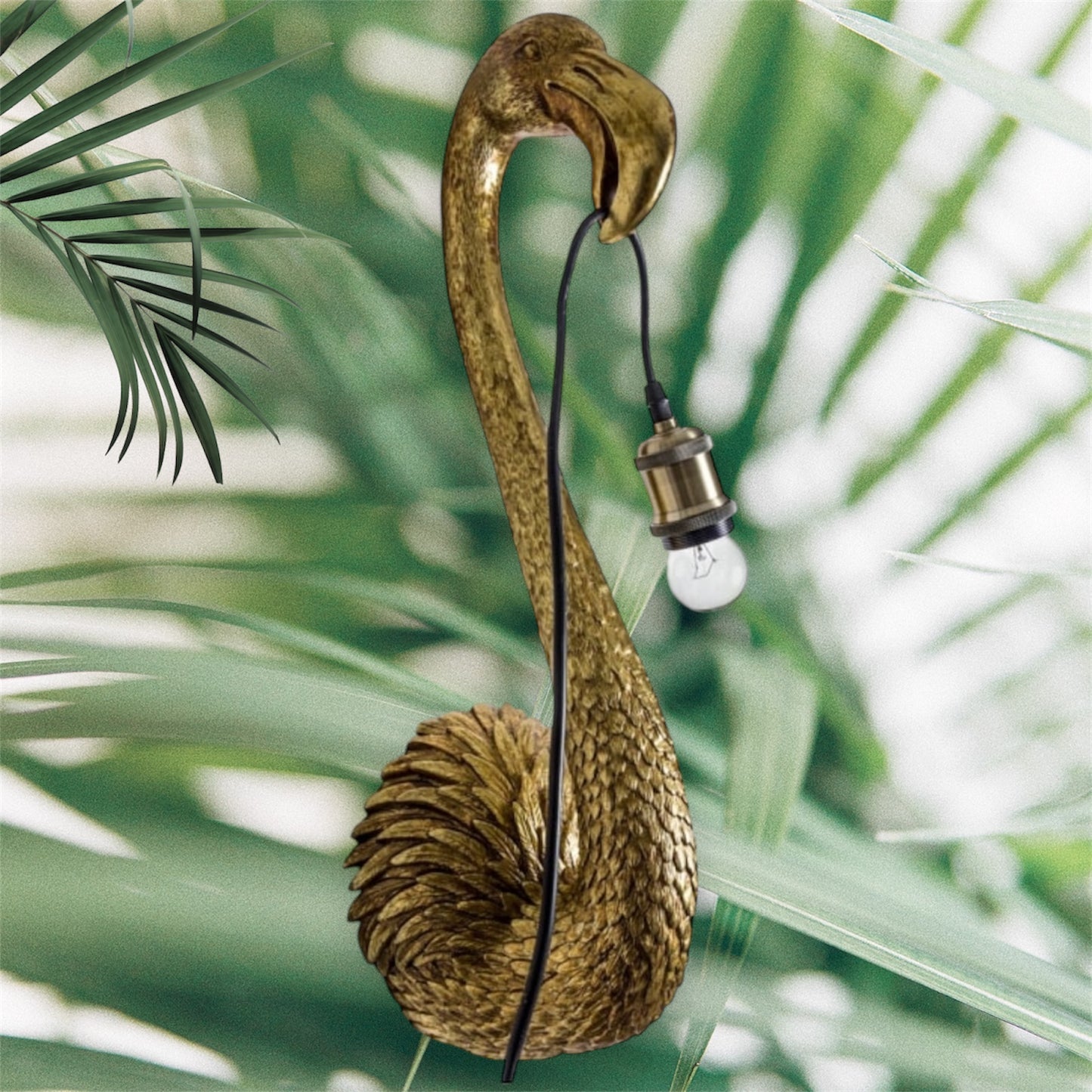 Gold Flamingo Head Wall Light – Elegant and Unique Lighting Fixture