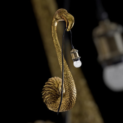 Gold Flamingo Head Wall Light – Elegant and Unique Lighting Fixture