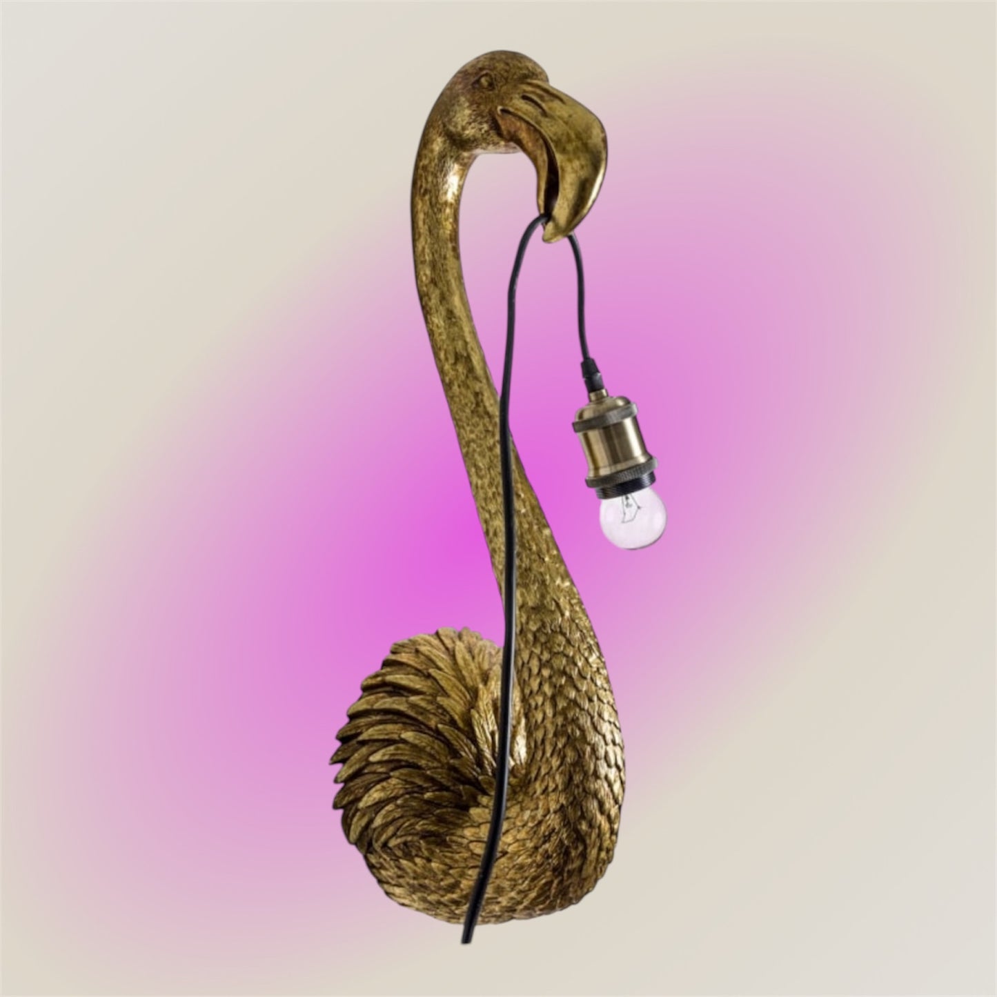 Gold Flamingo Head Wall Light – Elegant and Unique Lighting Fixture