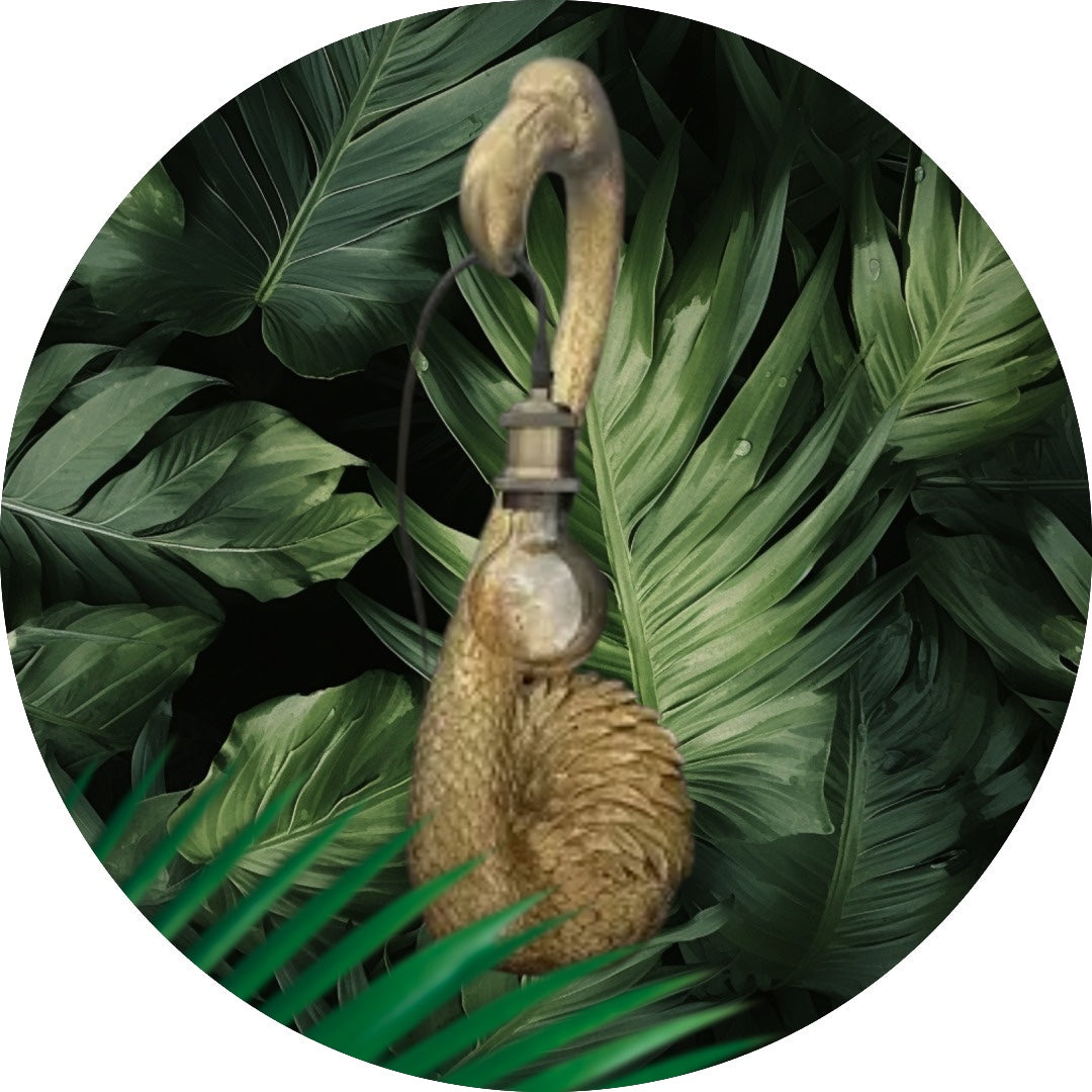 Gold Flamingo Head Wall Light – Elegant and Unique Lighting Fixture