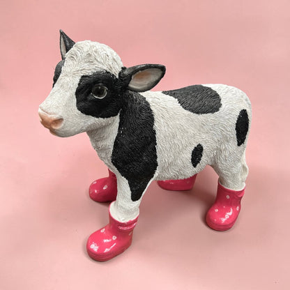 Calf in wellies!