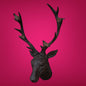 Rustic Brown Stag Head with Robins – Resin Wall Decor