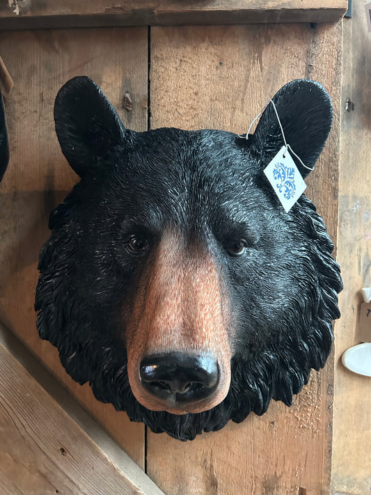 Black Bear Head Wall Figure – Decorative Bear Wall Mount | Sign of the times Stoke