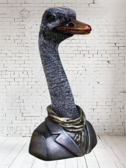 Ostrich Bust – Detailed Resin Sculpture of “Emu”