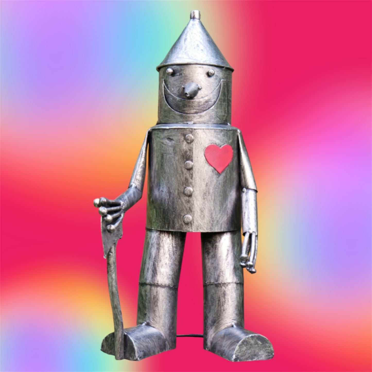 Small Tin Man Ornament - Charming Steel Metal Decoration