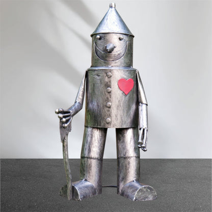 Small Tin Man Ornament - Charming Steel Metal Decoration