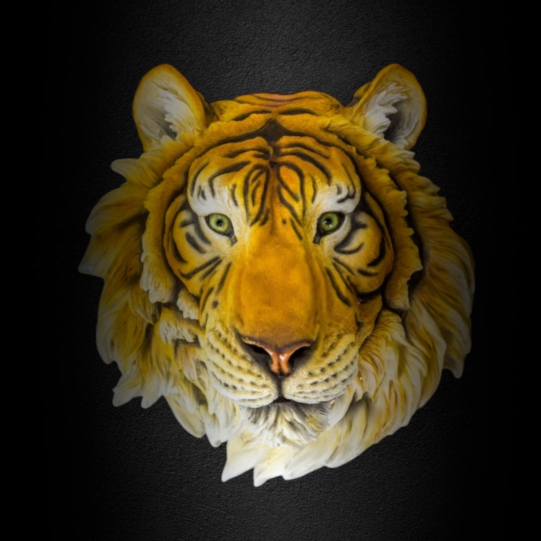 Large Tiger Wall Head – Fierce & Majestic Animal Wall Art