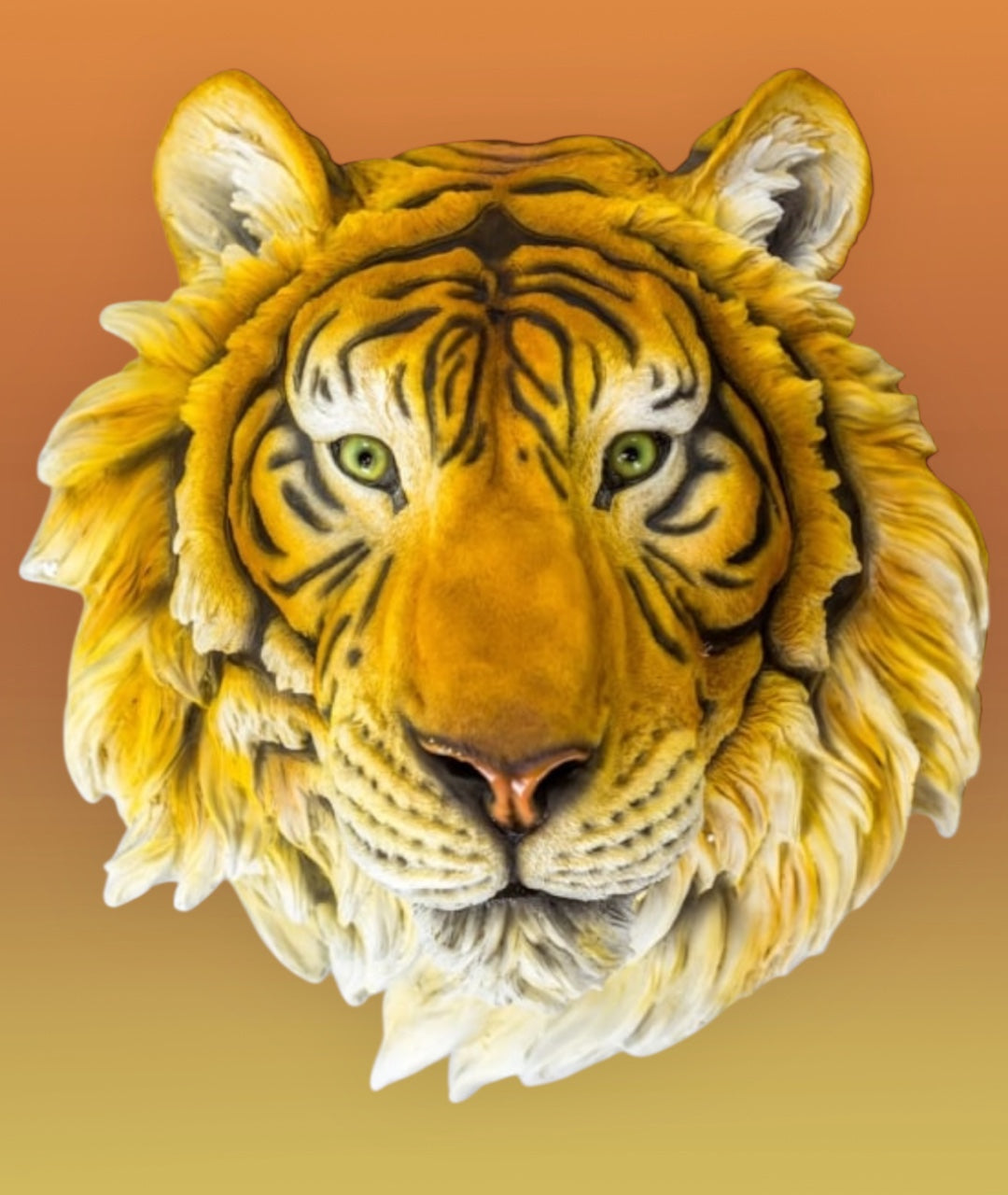 Large Tiger Wall Head – Fierce & Majestic Animal Wall Art