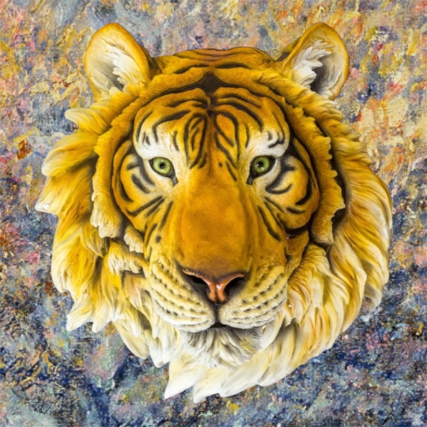 Large Tiger Wall Head – Fierce & Majestic Animal Wall Art
