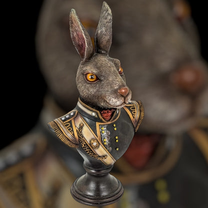 Gentry Rabbit Bust - Exquisite Napoleonic Uniform Decor