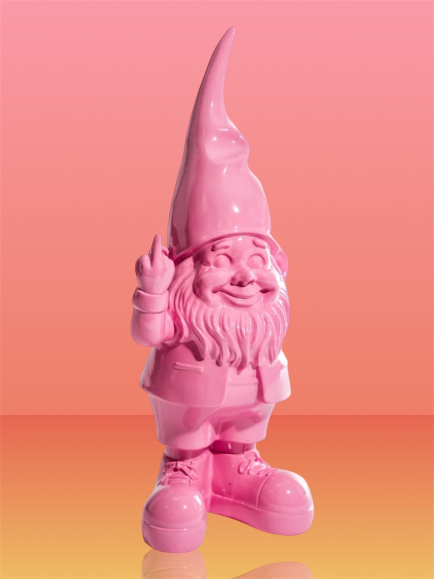 Medium Bright Pink "Naughty Gnome" Figure – Cheeky & Colourful Garden Decor