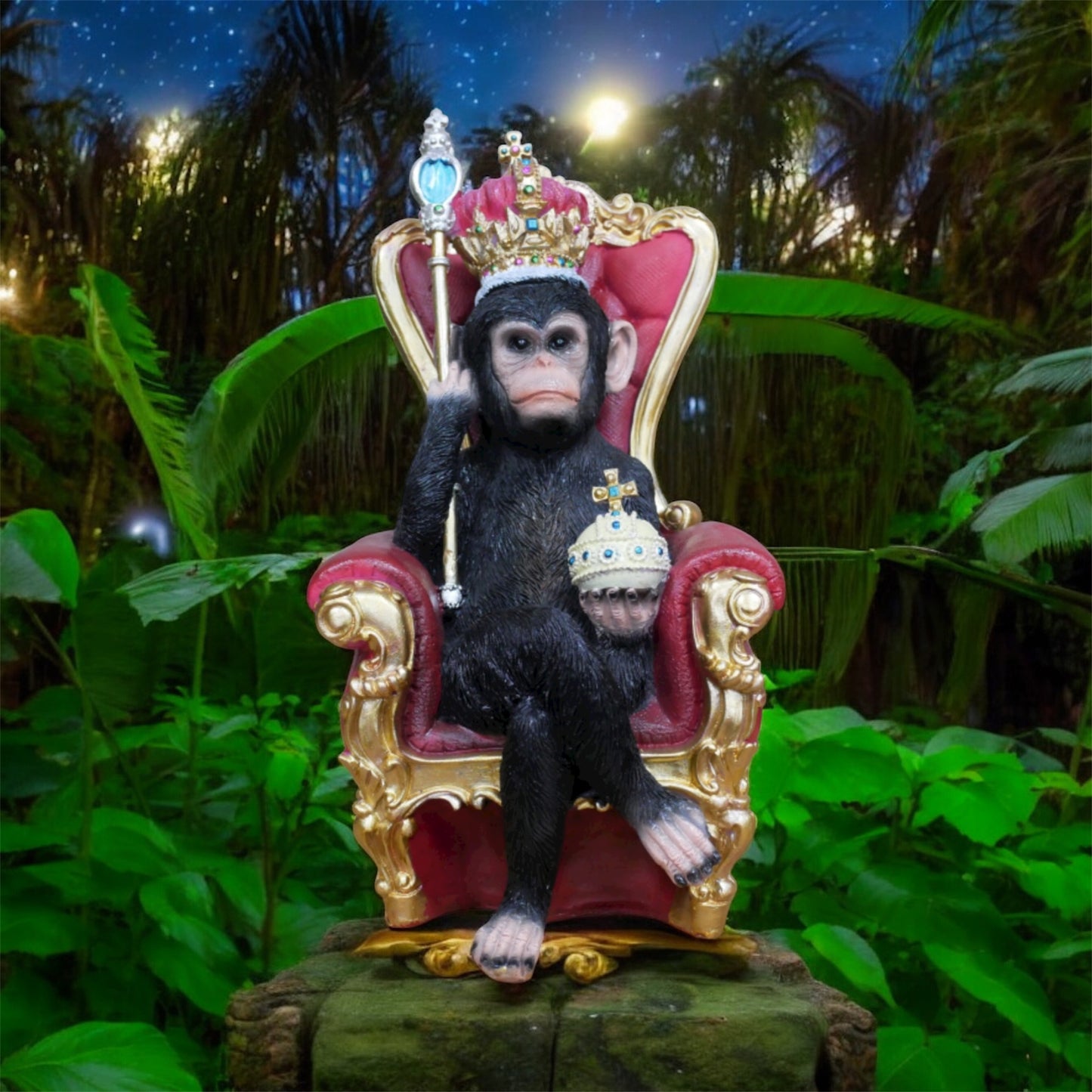 King of the Jungle Monkey – Regal Animal Figurine