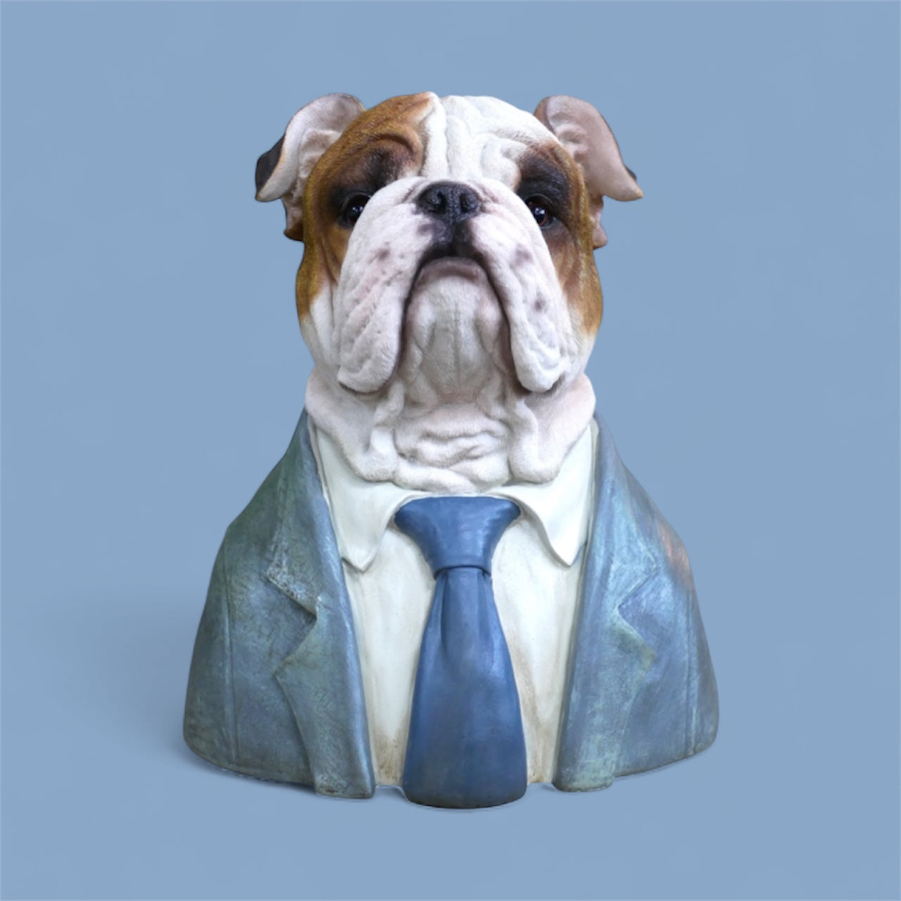 Large Bulldog Bust – Bold & Distinguished Dog Sculpture