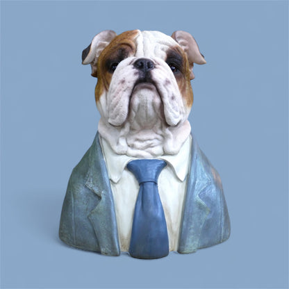 Large Bulldog Bust – Bold & Distinguished Dog Sculpture
