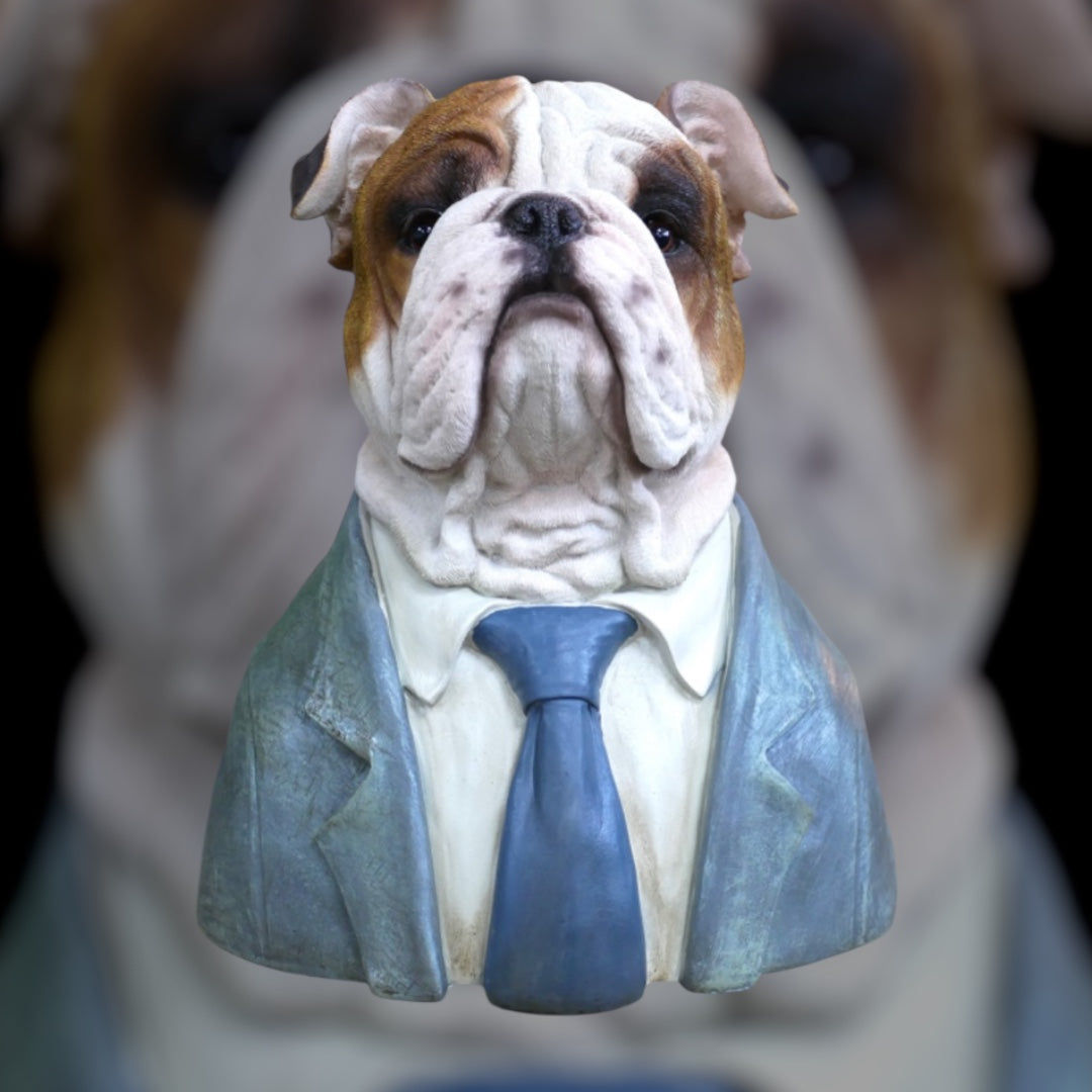 Large Bulldog Bust – Bold & Distinguished Dog Sculpture