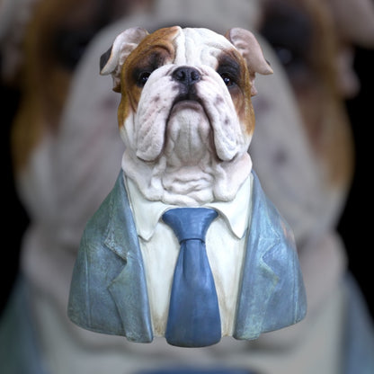 Large Bulldog Bust – Bold & Distinguished Dog Sculpture