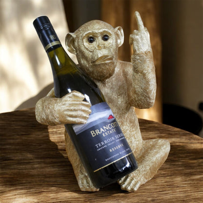 Up Yours Monkey Gold Wine Holder – Quirky & Bold Bottle Display