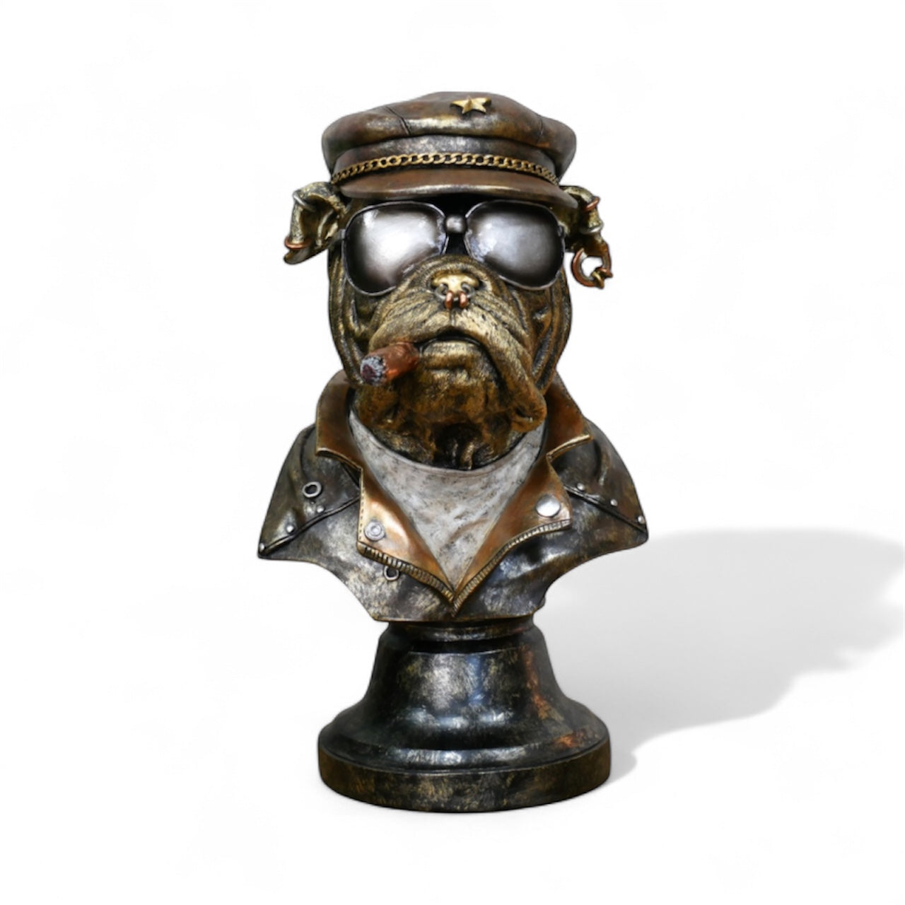 Smoking Dog Bust | Quirky & Sophisticated Canine Sculpture