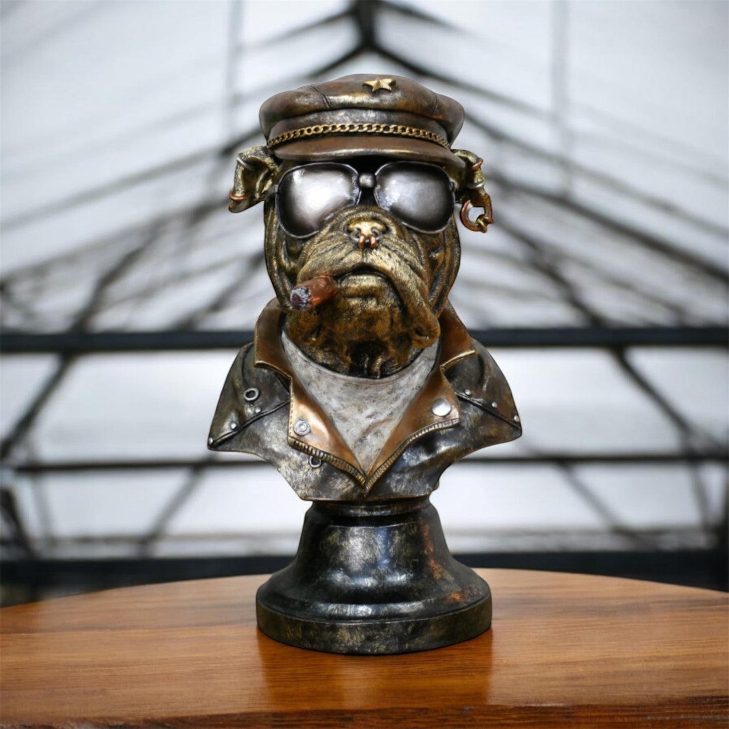 Smoking Dog Bust | Quirky & Sophisticated Canine Sculpture