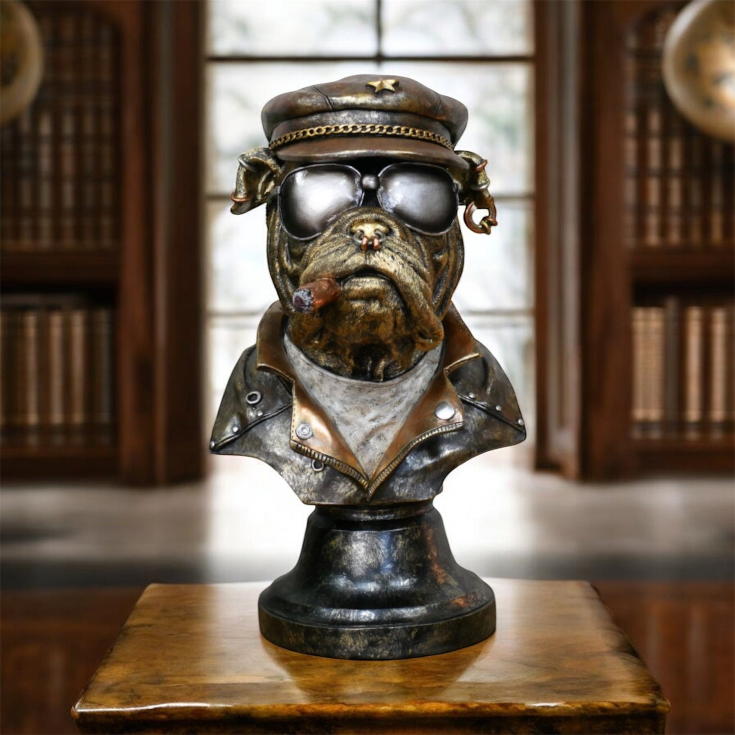 Smoking Dog Bust | Quirky & Sophisticated Canine Sculpture