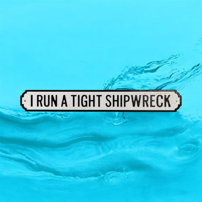 Antiqued Wooden "Shipwreck" Sign – Rustic Nautical Wall Decor