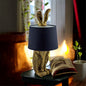 Gold Rabbit Ears Lamp with Black Shade | Playful & Chic Lighting
