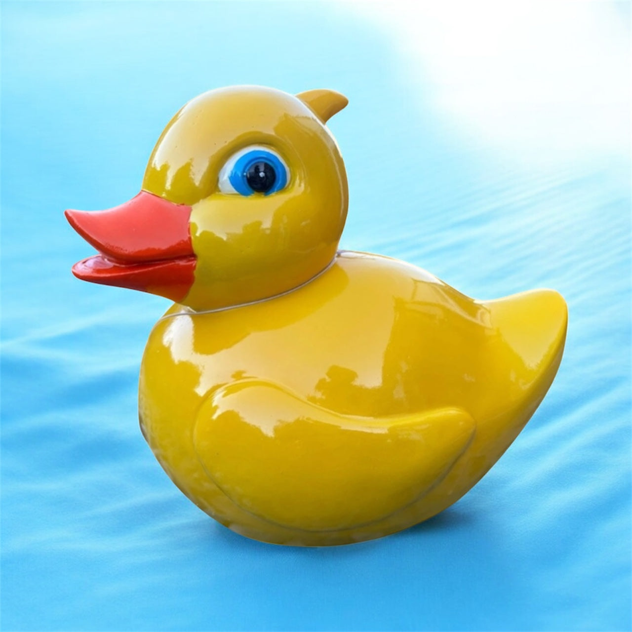 Yellow Resin Duck Ornament