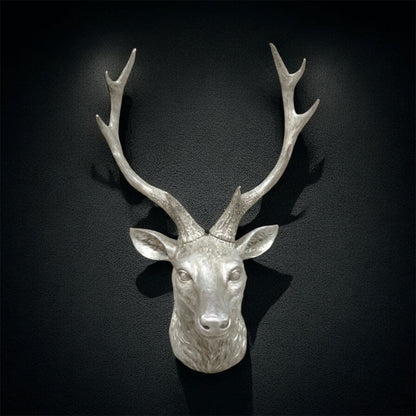 Silver Stag Head – Elegant Animal Wall Mount Decor