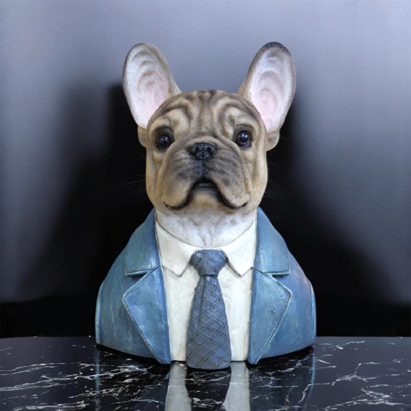 Large Frenchie Dog Bust – Stylish French Bulldog Sculpture