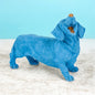 Blue Laughing Dachshund Figure – Fun & Quirky Dog Decor