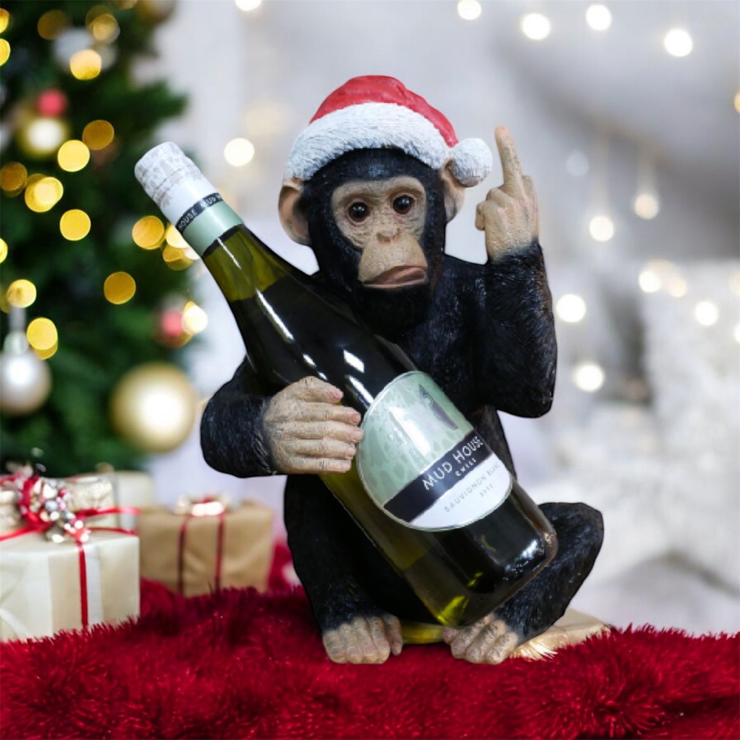 Up Yours Monkey Wine Bottle Holder – Cheeky Christmas Gift & Home Decor
