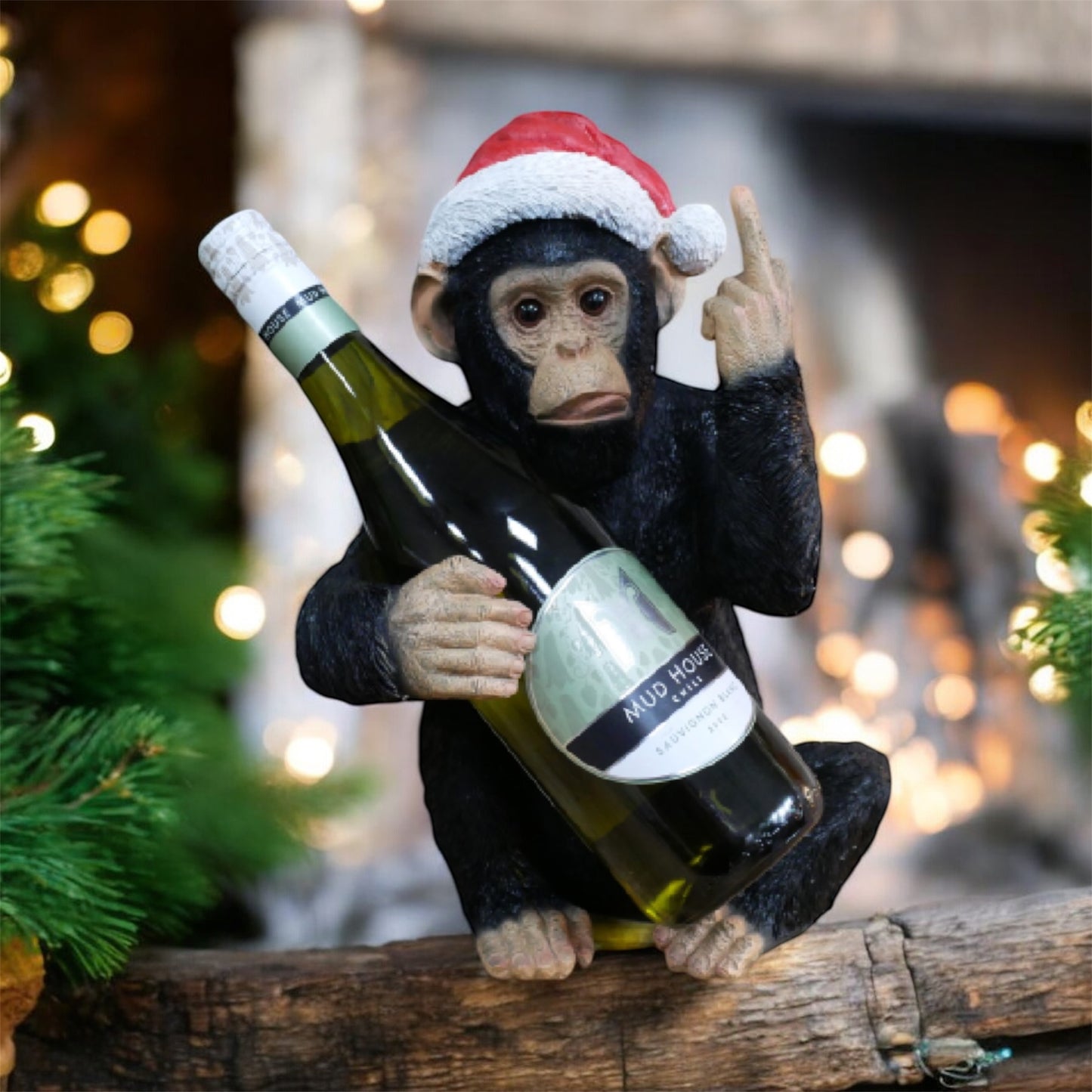 Up Yours Monkey Wine Bottle Holder – Cheeky Christmas Gift & Home Decor