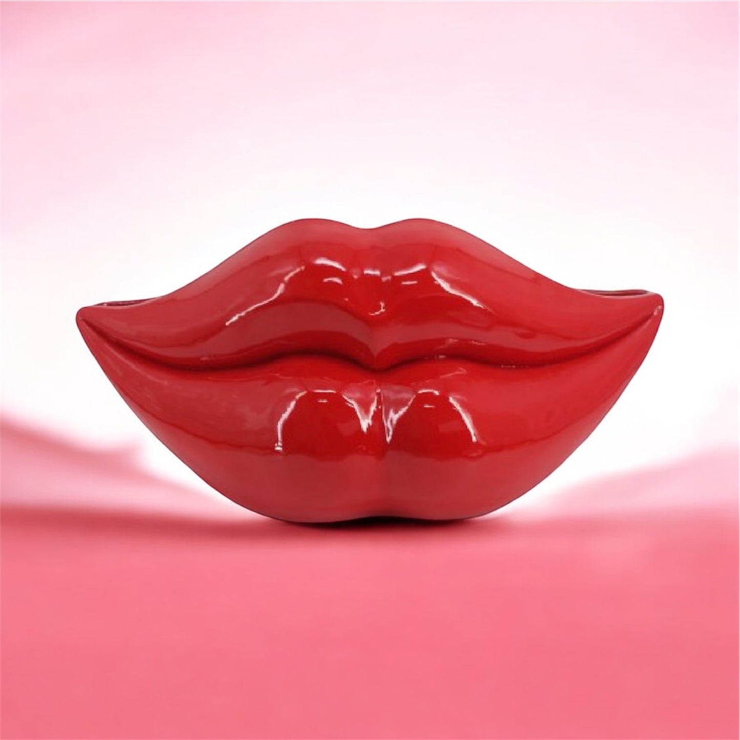 Extra Large Red Lips Planter - Stunning Resin Planter