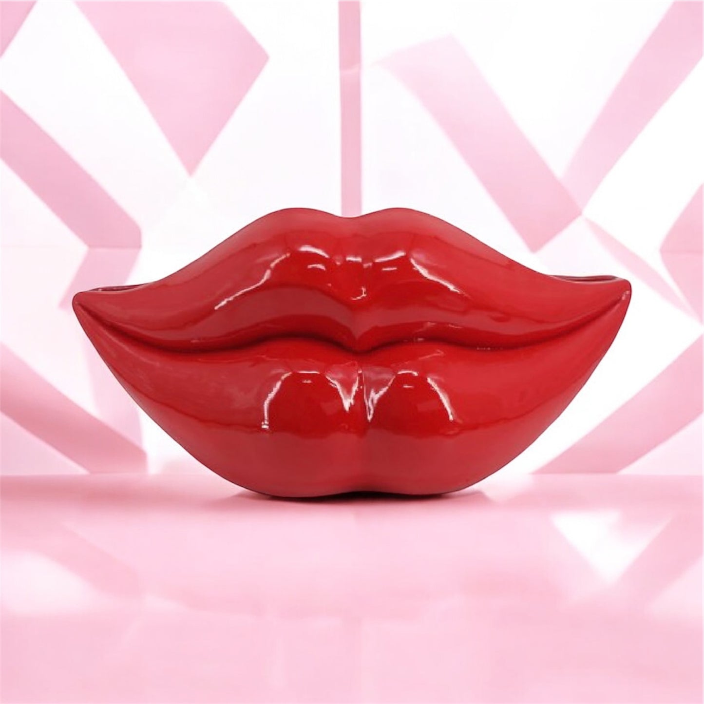 Extra Large Red Lips Planter - Stunning Resin Planter