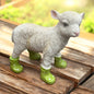 Lamb with Green Wellies – Adorable Resin Farm Animal Ornament