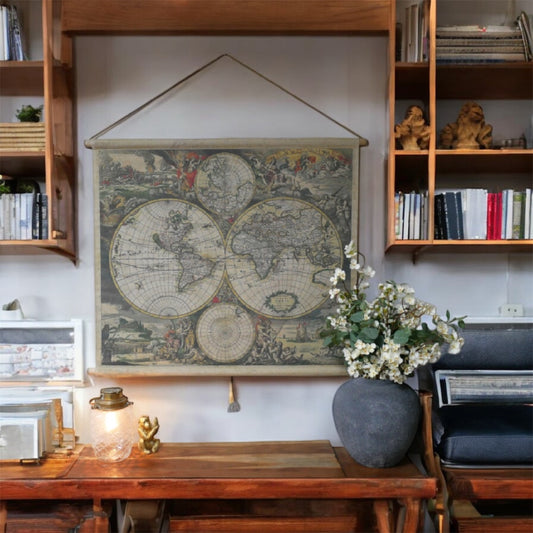 World Map Canvas Wall Art – Stylish Travel-Inspired Wall Décor