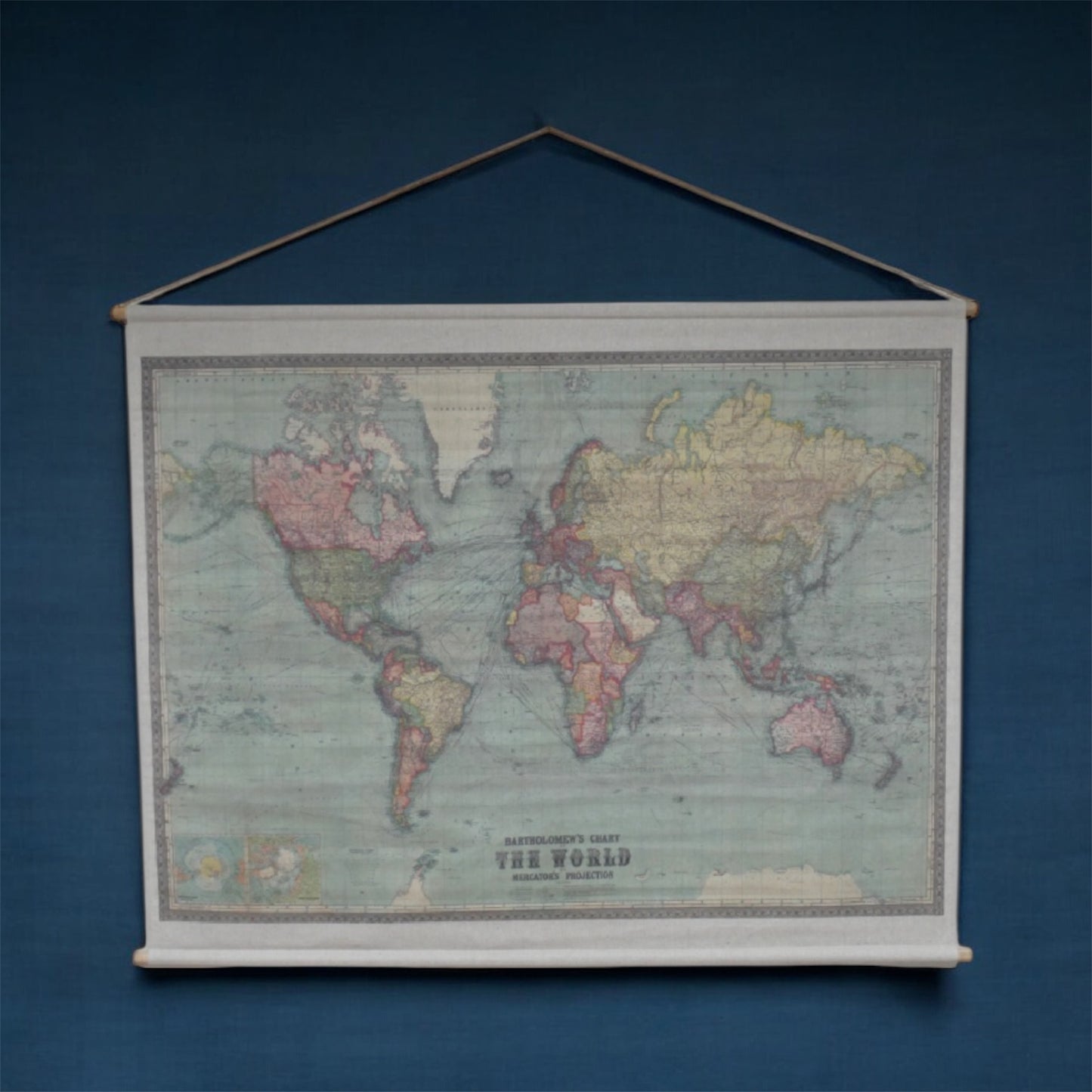 Large World Map Canvas Wall Art – Statement Global Map Print