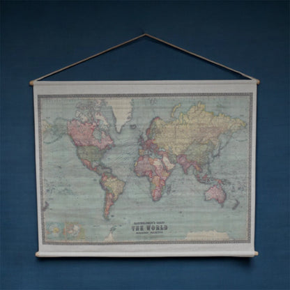 Large World Map Canvas Wall Art – Statement Global Map Print