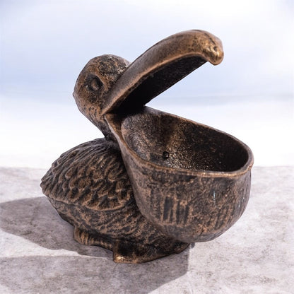 Cast Iron Pelican Trinket & Coin Bowl – Decorative Storage Dish