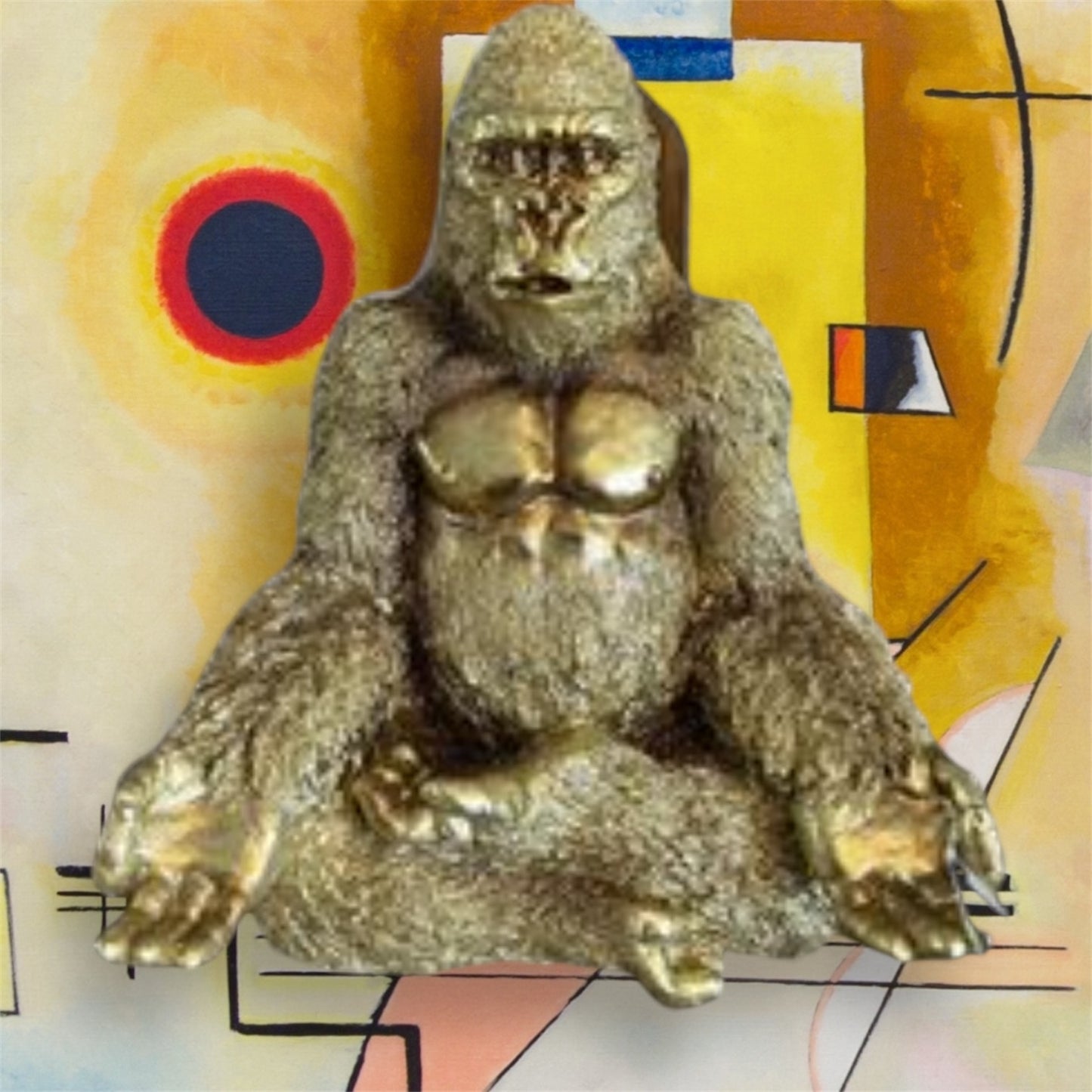 Yoga Gorilla - Gold Glittery Resin Ornament | Sign of the times Stoke