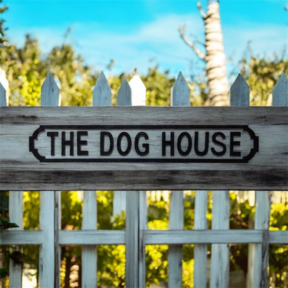 Wooden Dog House Sign – Rustic Pet Home Décor