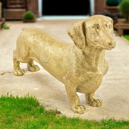 Gold Dachshund Figure – Stylish Dog Ornament