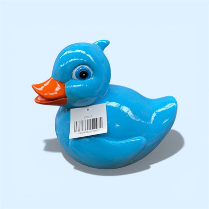 Blue Resin Duck Ornament – Bold Decorative Statement Piece